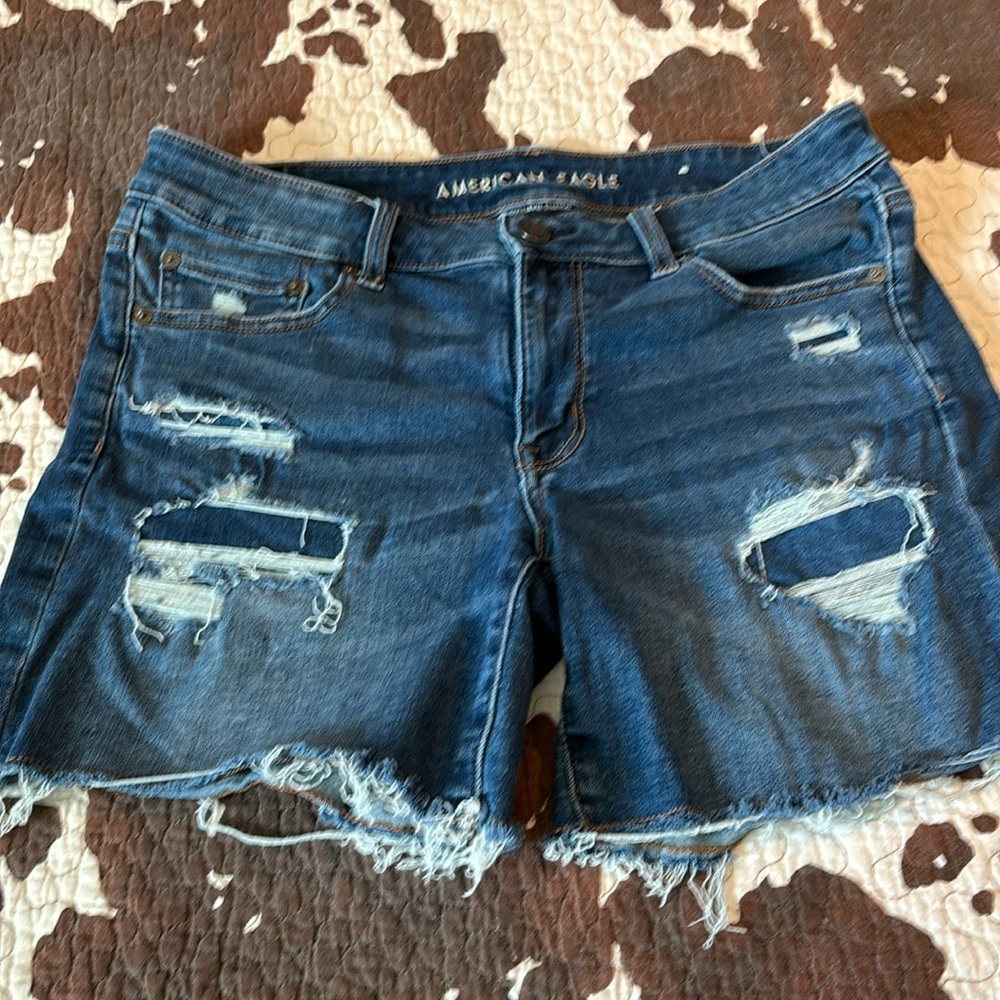 American Eagle next level stretch distressed shorts size 12